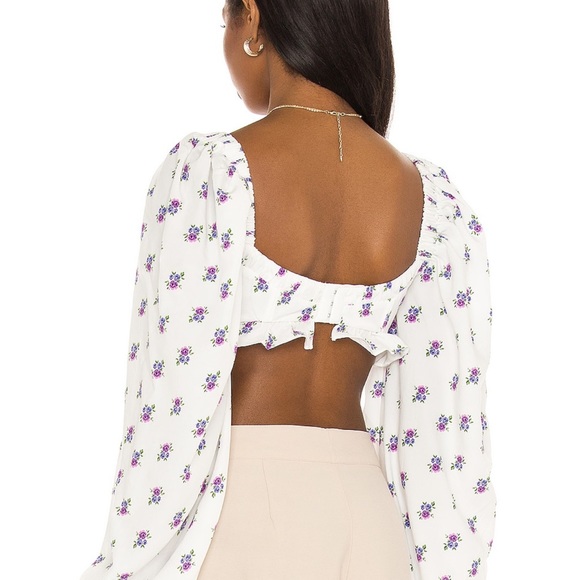 For love and lemons viola floral crop top - Picture 3 of 4
